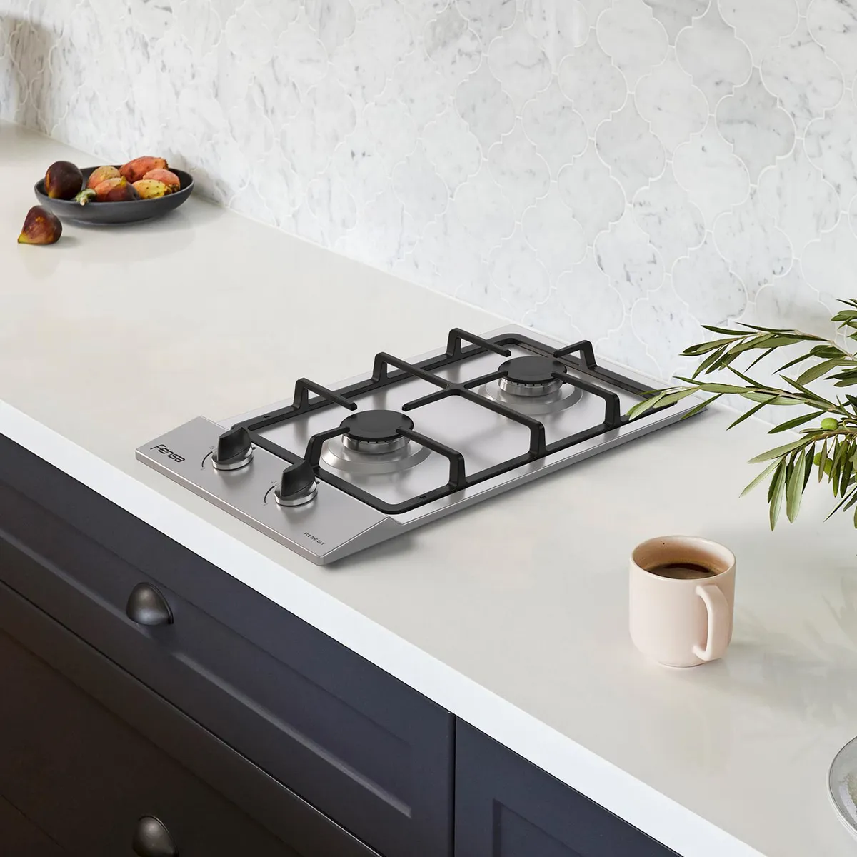 FENSA - Encimera Gas Licuado 2 Platos Inox FCE 2HF T