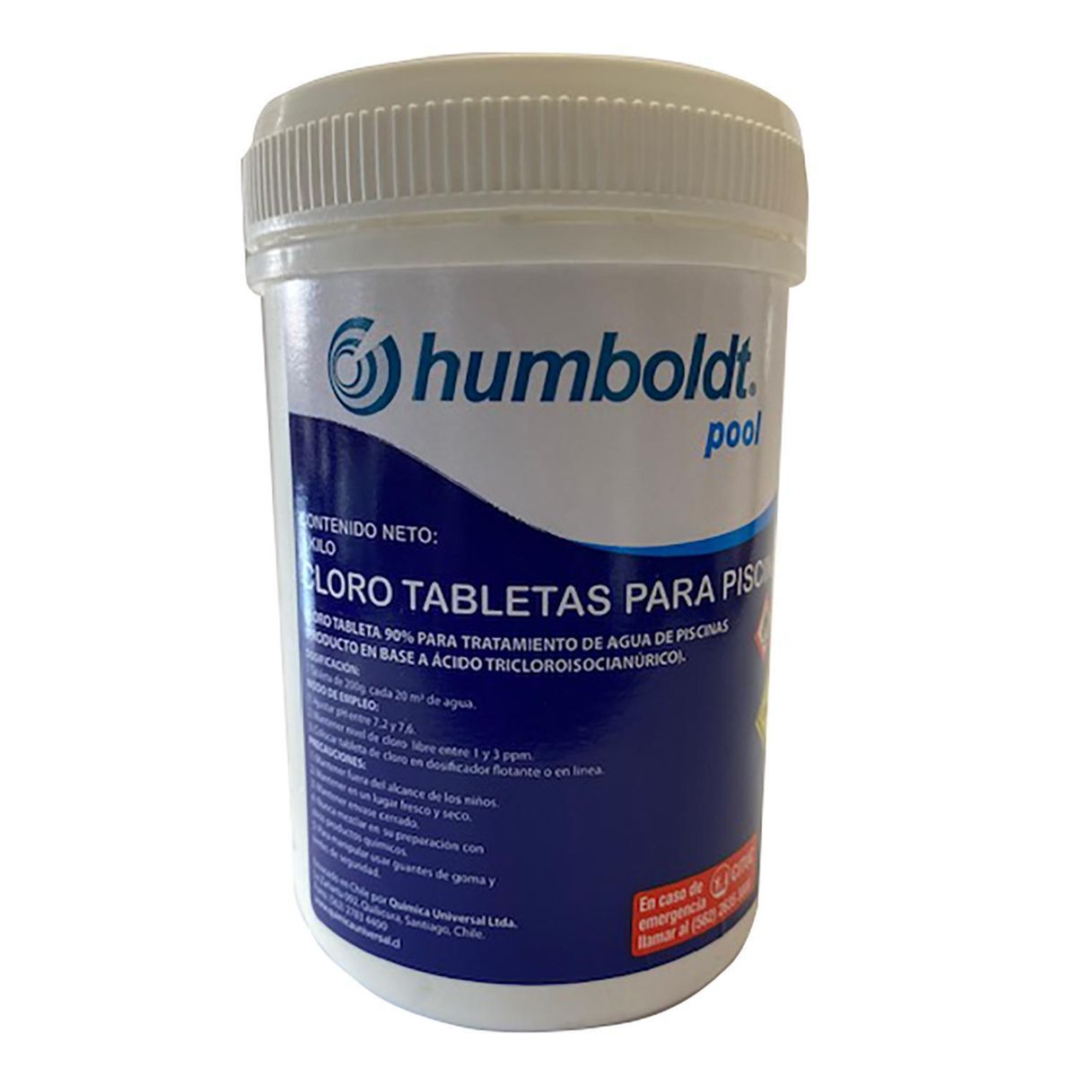 HUMBOLDT - Cloro Humboldt Tableta 1 kg Frasco (plástico/vidrio)