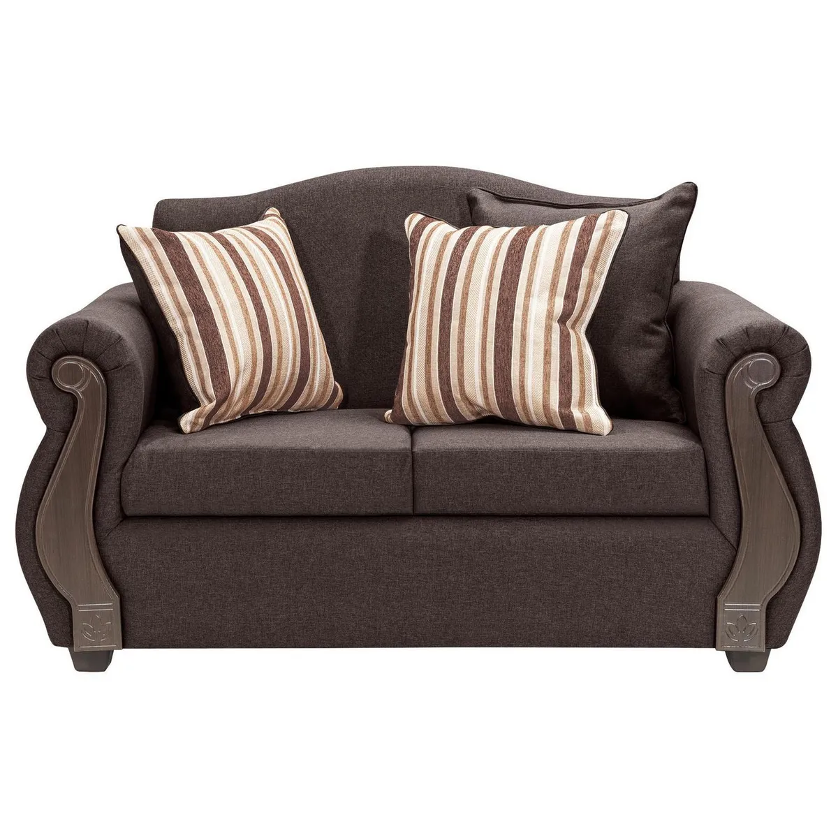 INTERMUEBLES - Sofá 2 cuerpos New Bugambilia 150x93x83 cm Chocolate