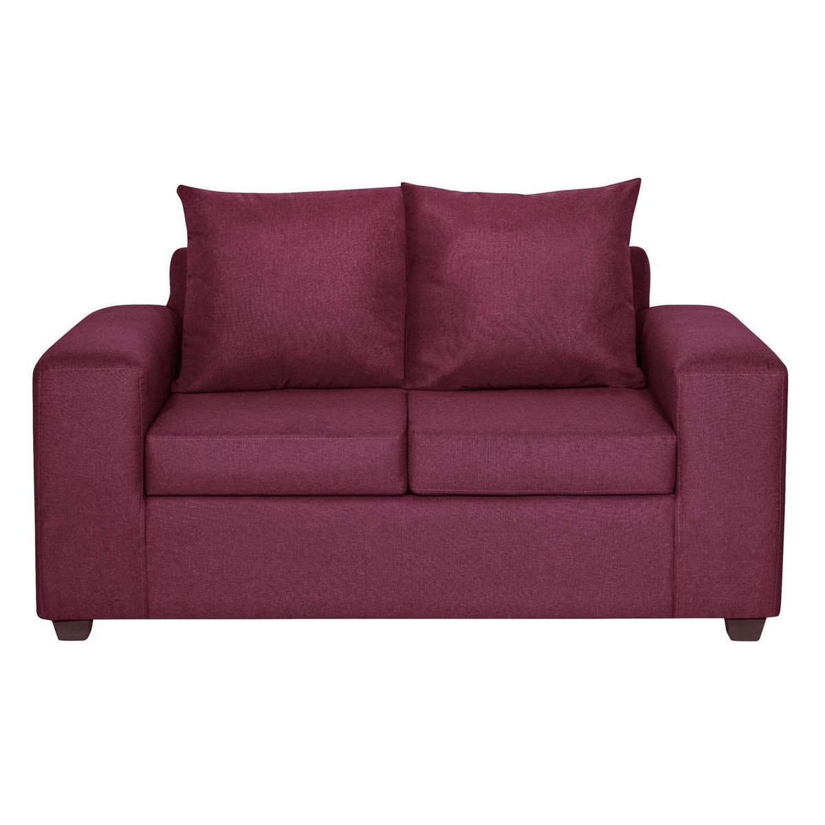 INTERMUEBLES - Sofá 2 cuerpos Kahlo 167x86x80 cm Burdeo