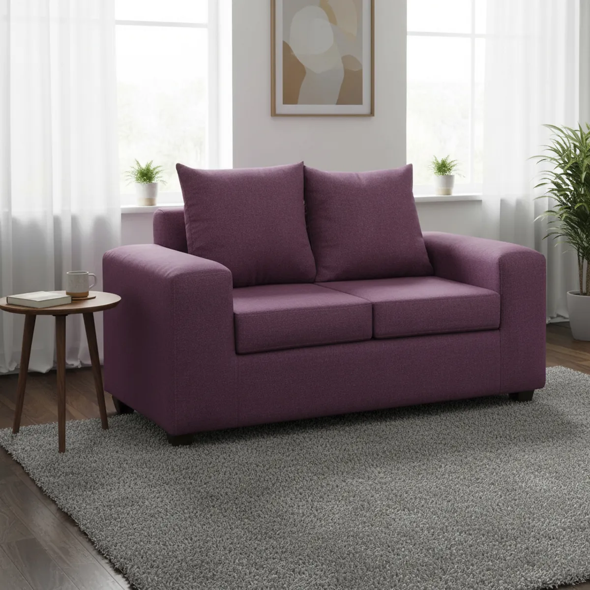 INTERMUEBLES - Sofá 2 cuerpos Kahlo 167x86x80 cm Rojo