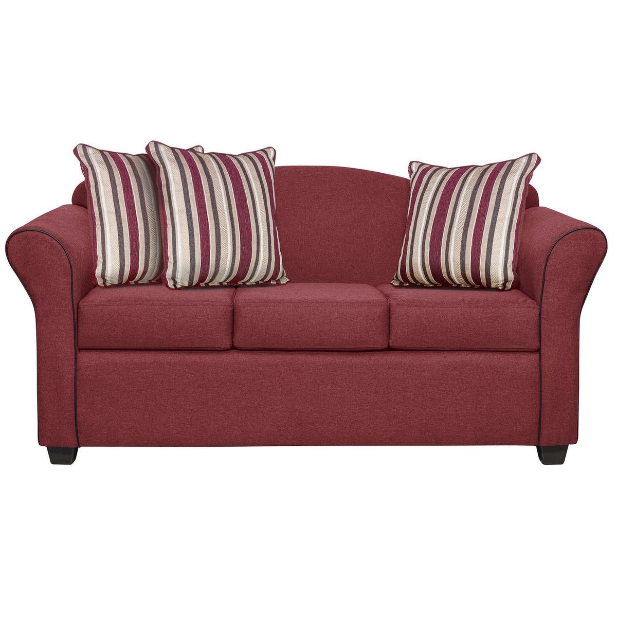 INTERMUEBLES - Sofá 3 cuerpos Ducal 165x82x79 cm Burdeo