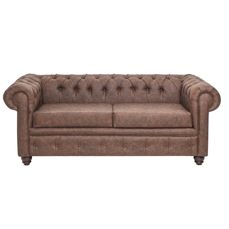 INNOVAMUEBLES - Sofá 3 cuerpos Manchester 200x80x95 cm Café