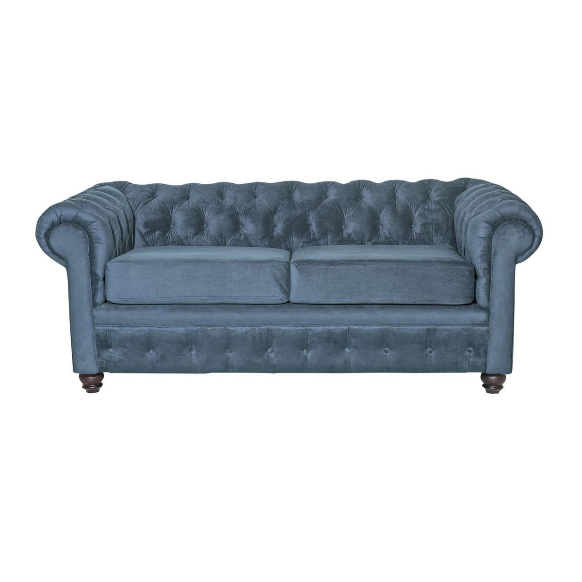 INTERMUEBLES - Sofá 3 cuerpos Manchester 200x80x95 cm Azul