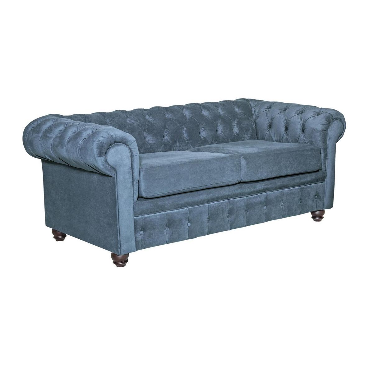 INTERMUEBLES - Sofá 3 cuerpos Manchester 200x80x95 cm Azul