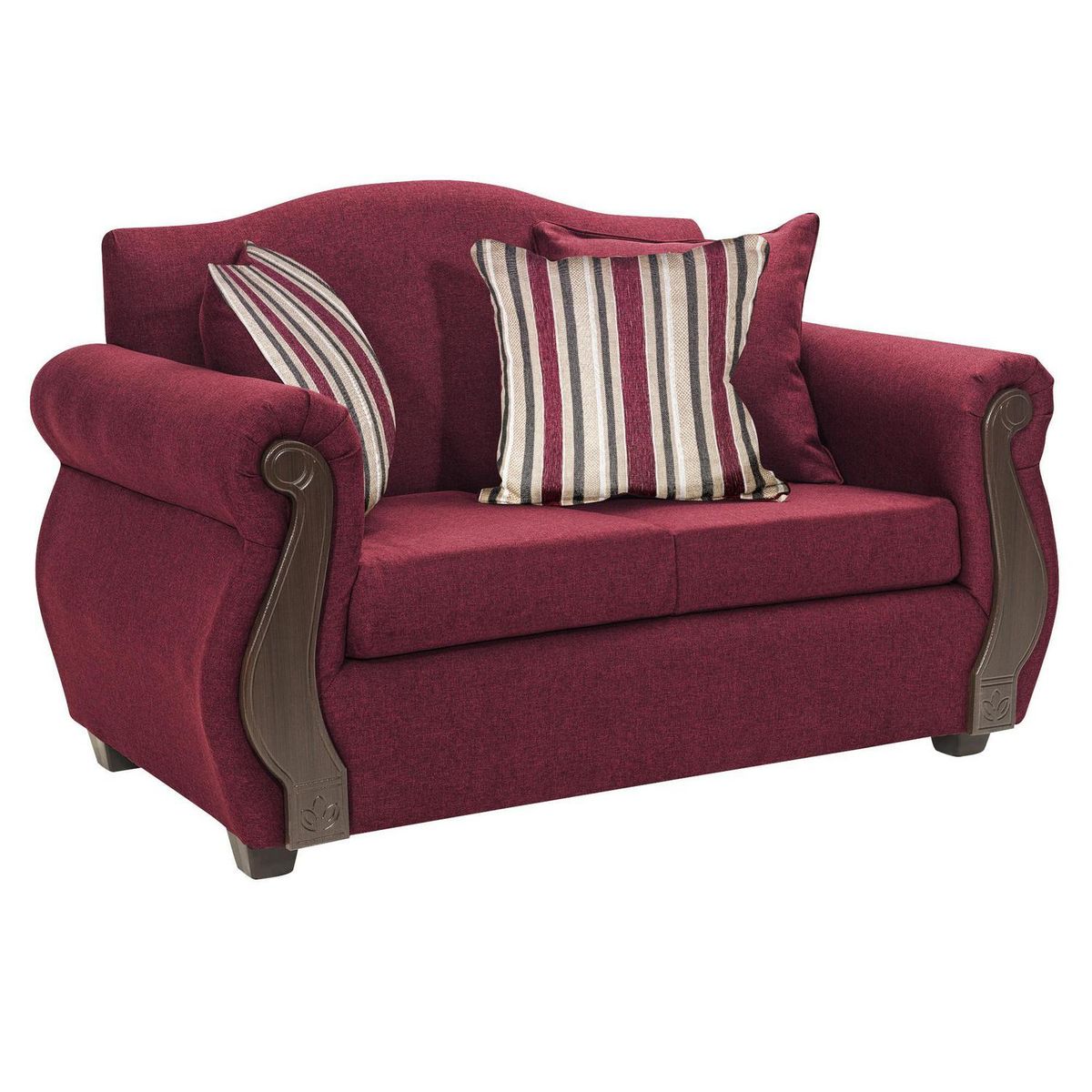 INTERMUEBLES - Sofá 2 cuerpos New Bugambilia 150x93x83 cm Burdeo