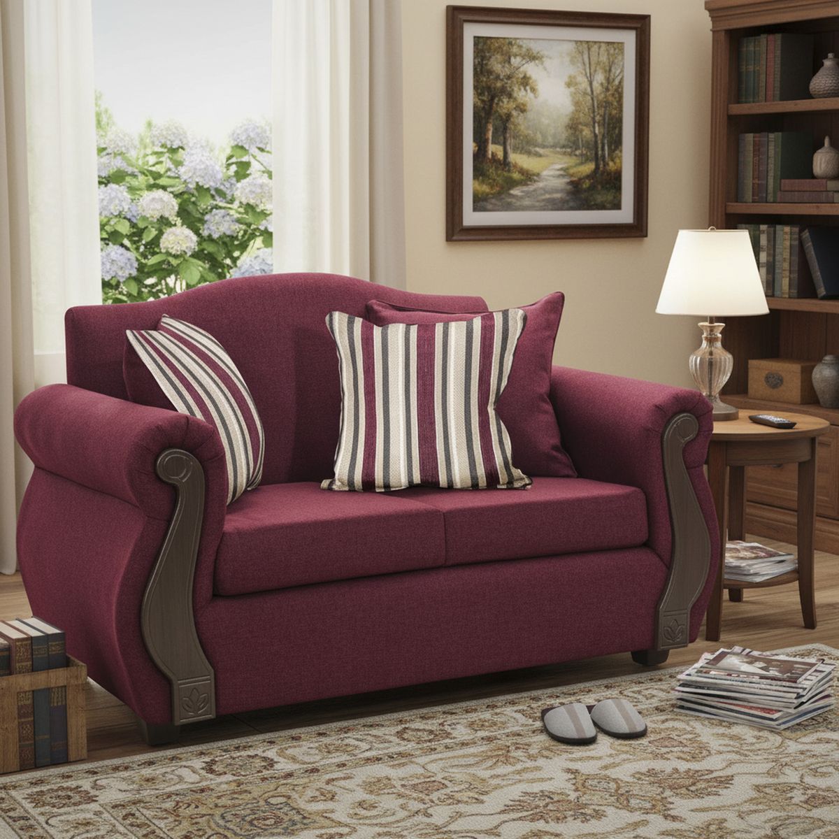 INTERMUEBLES - Sofá 2 cuerpos New Bugambilia 150x93x83 cm Rojo