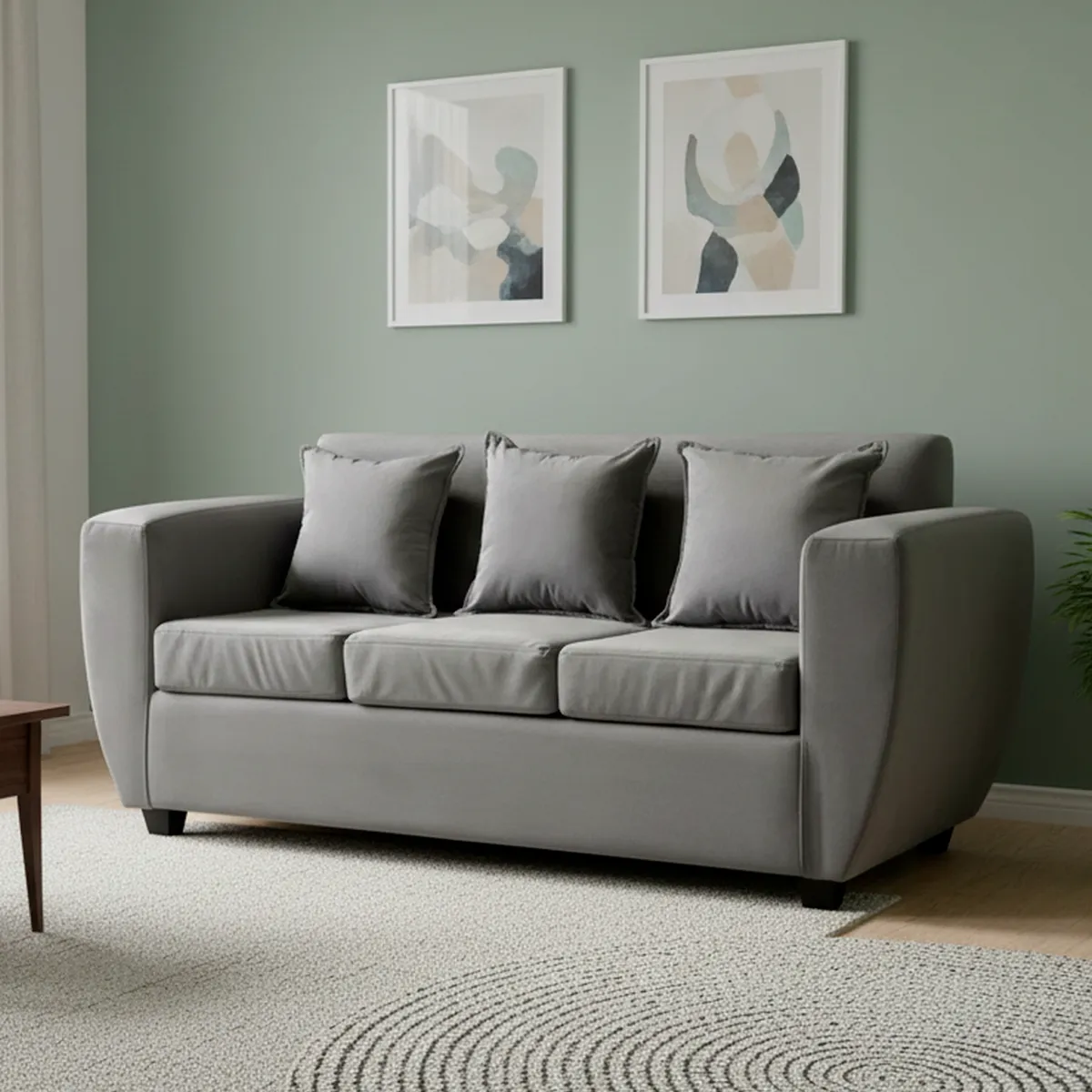 INNOVAMUEBLES - Sofá 3 cuerpos Chicago 180x85x75 cm Gris