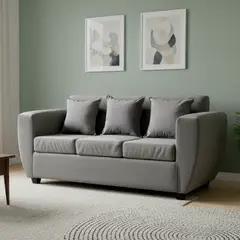 INNOVAMUEBLES - Sofá 3 cuerpos Chicago 180x85x75 cm Gris