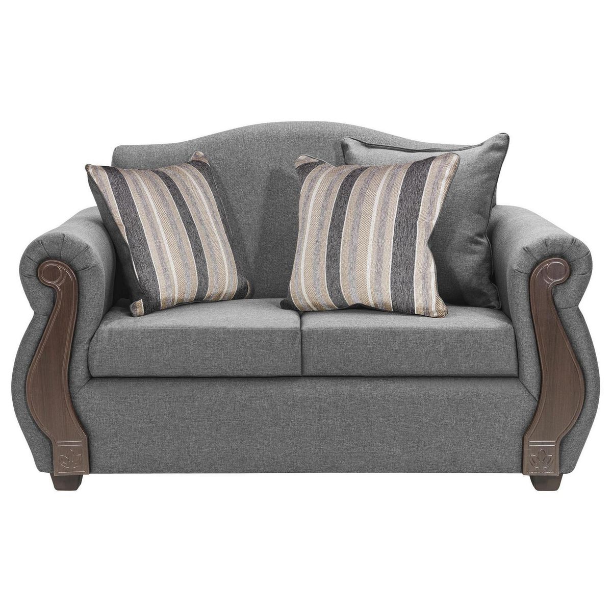 INTERMUEBLES - Sofá 2 cuerpos New Bugambilia 150x93x83 cm Gris Claro