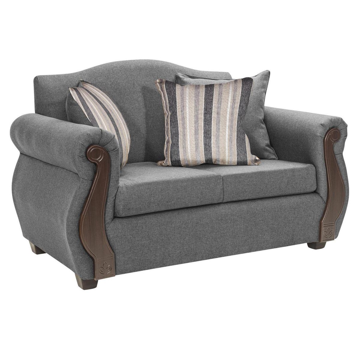 INTERMUEBLES - Sofá 2 cuerpos New Bugambilia 150x93x83 cm Gris Claro