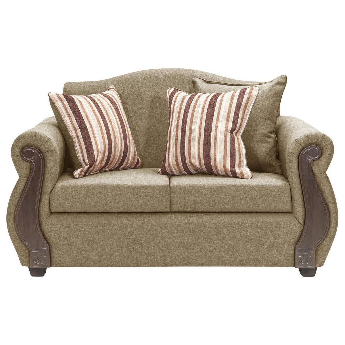 INTERMUEBLES - Sofá 2 cuerpos New Bugambilia 150x93x83 cm Café