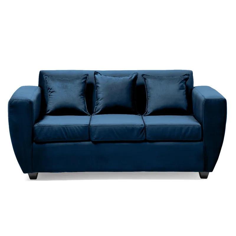 INTERMUEBLES - Sofá 3 cuerpos Chicago 180x85x75 cm Azul