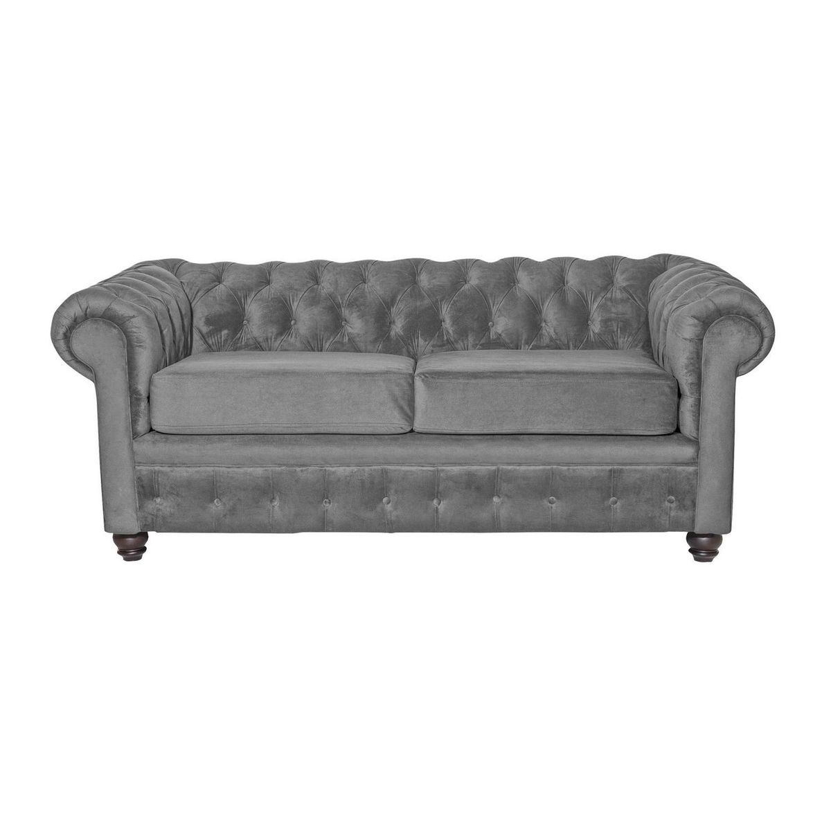 INTERMUEBLES - Sofá 3 cuerpos Manchester 200x80x95 cm Gris