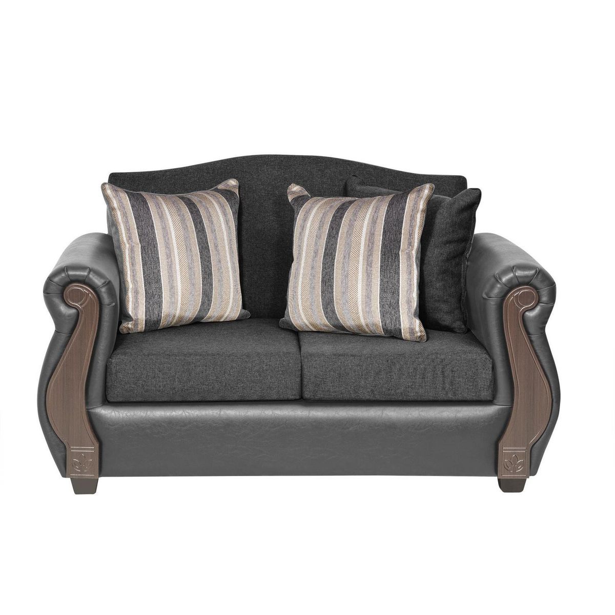 INTERMUEBLES - Sofá 2 cuerpos New Bugambilia 150x93x83 cm Gris