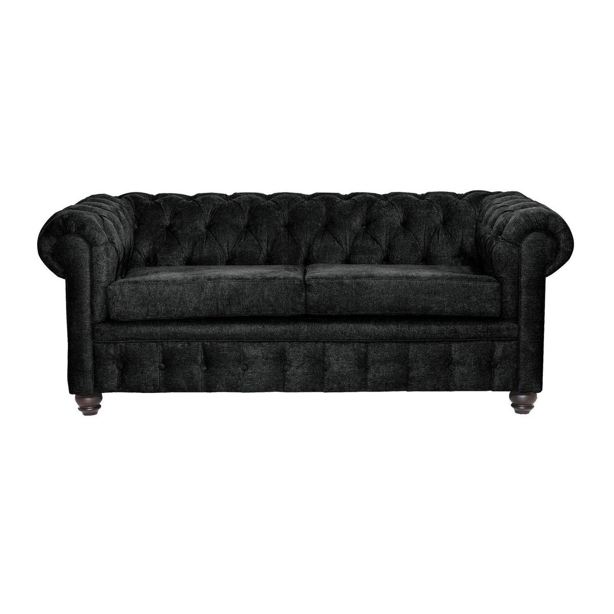 INTERMUEBLES - Sofá 3 cuerpos Manchester 200x80x95 cm Negro