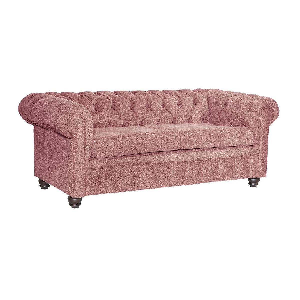 INTERMUEBLES - Sofá 3 cuerpos Manchester 200x80x95 cm Rosa