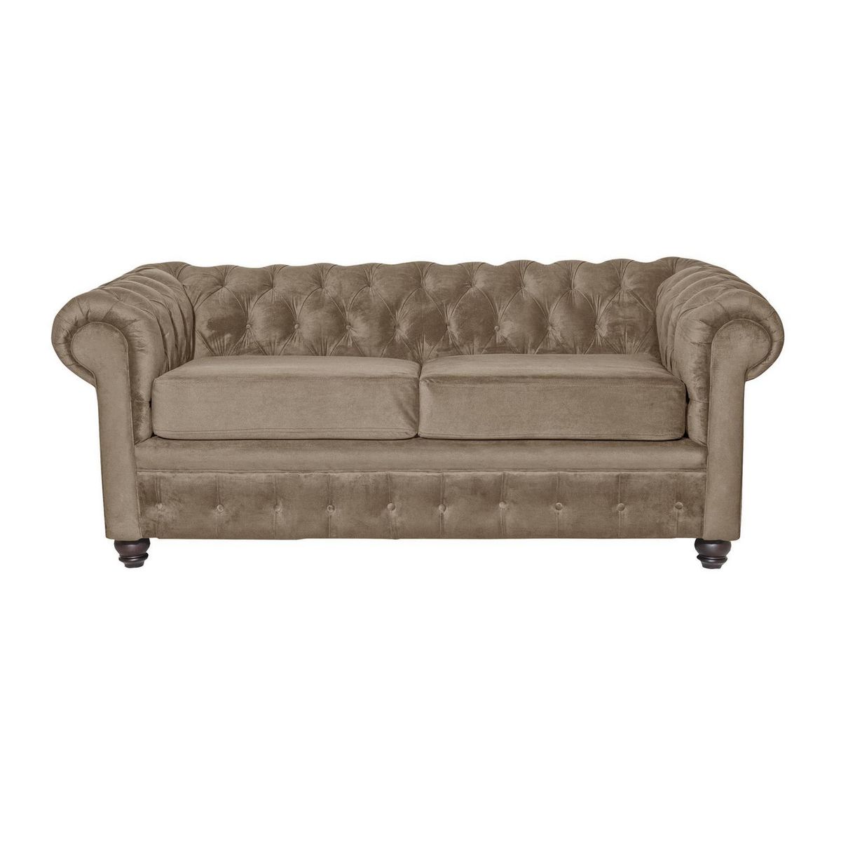 INTERMUEBLES - Sofá 3 cuerpos Manchester 200x80x95 cm Beige