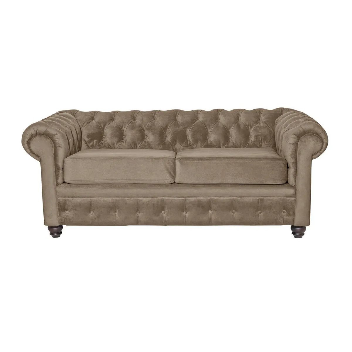 INTERMUEBLES - Sofá 3 cuerpos Manchester 200x80x95 cm Beige