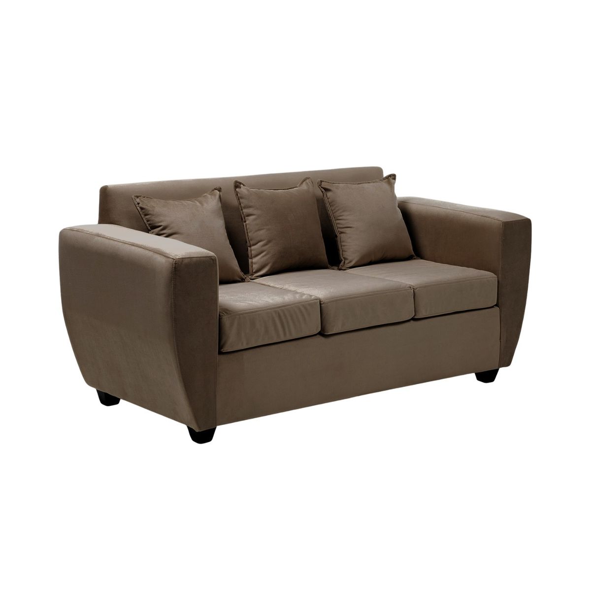 INTERMUEBLES - Sofá 3 cuerpos Chicago 180x85x75 cm Chocolate