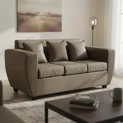 INTERMUEBLES - Sofá 3 cuerpos Chicago 180x85x75 cm Café