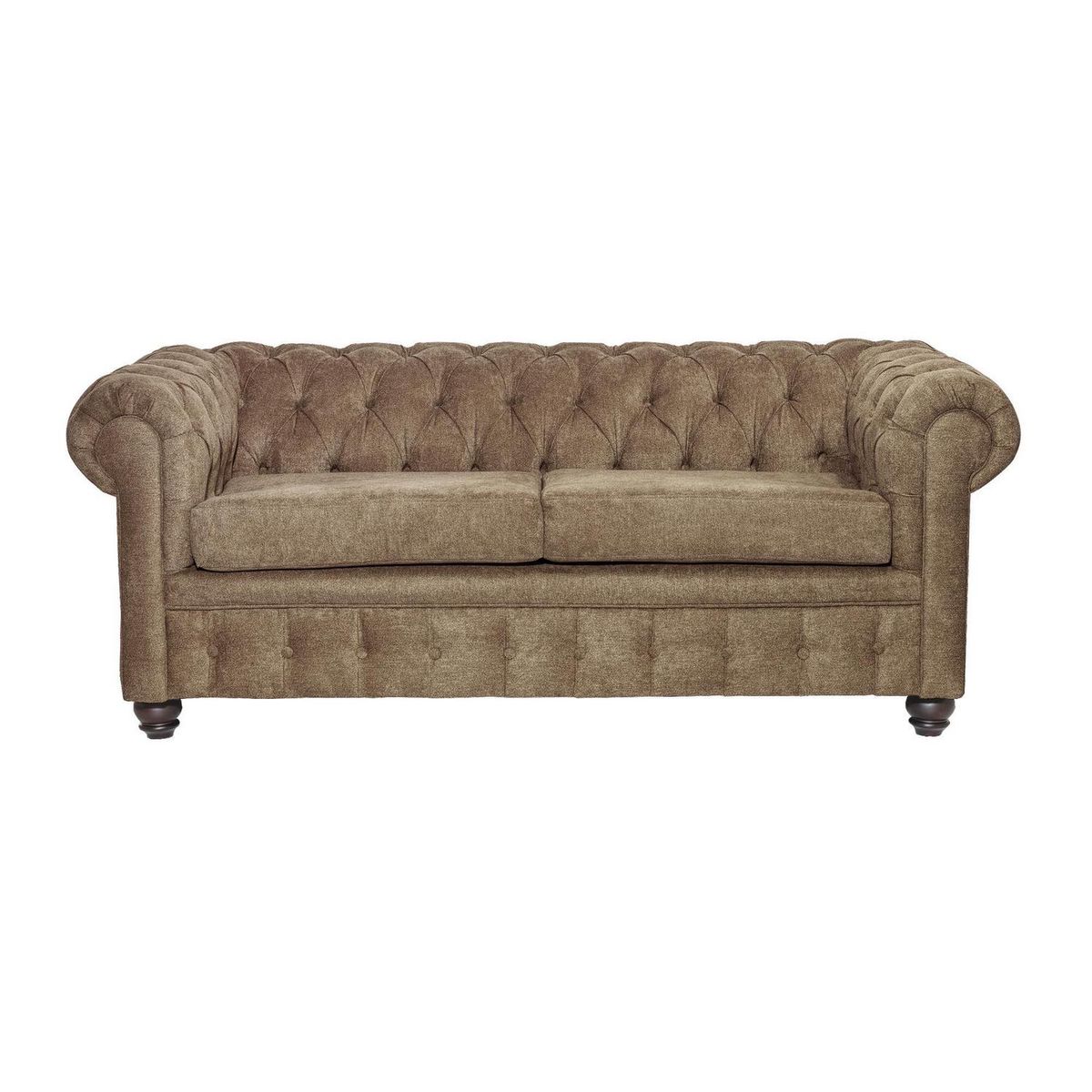 INTERMUEBLES - Sofá 3 cuerpos Manchester 200x80x95 cm Café