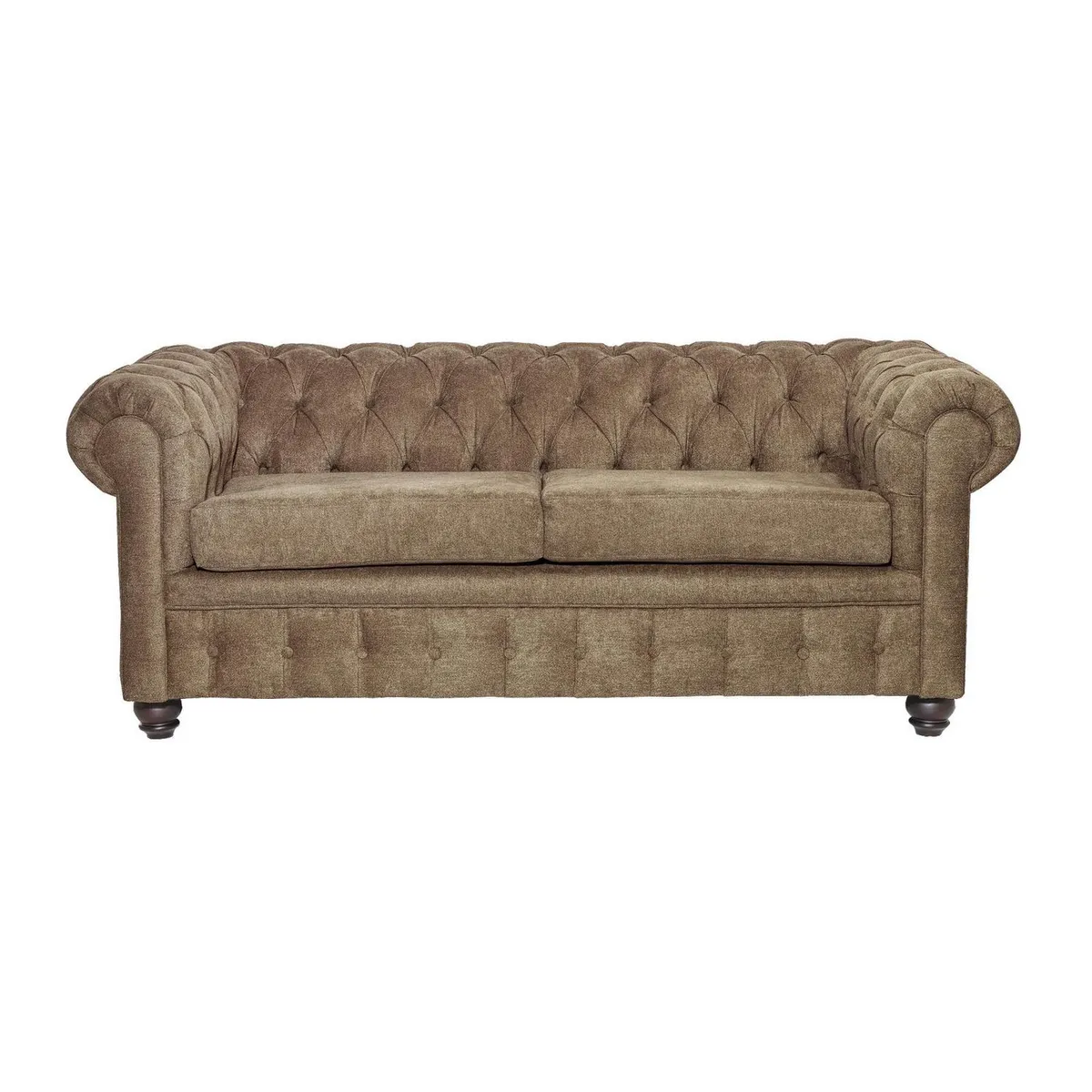 INTERMUEBLES - Sofá 3 cuerpos Manchester 200x80x95 cm Café