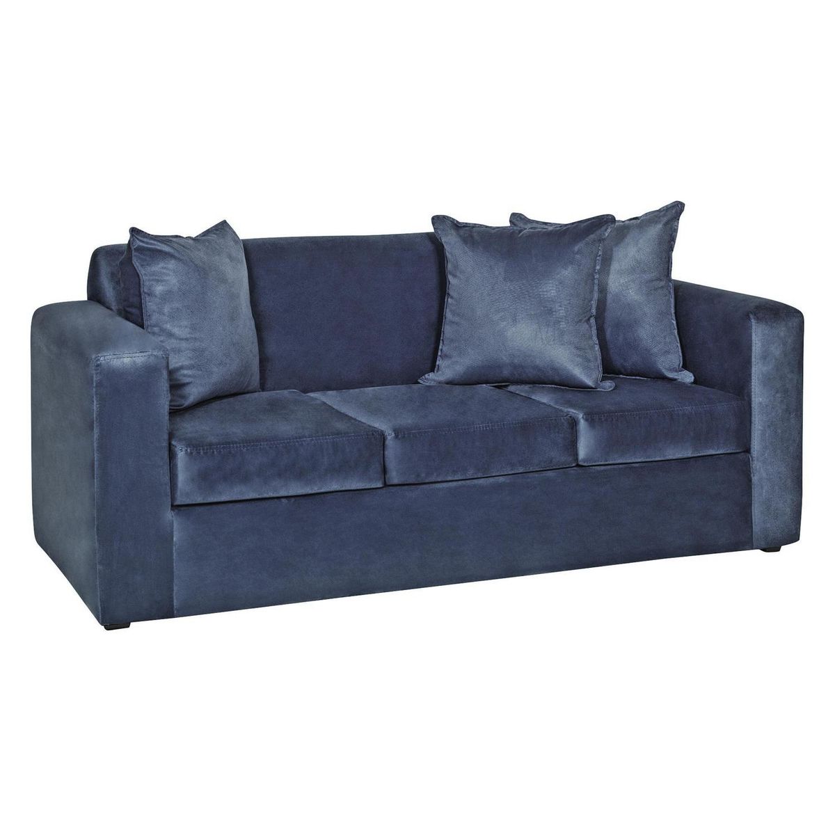 INTERMUEBLES - Sofá 3 cuerpos Marco 186x87x80 cm Azul