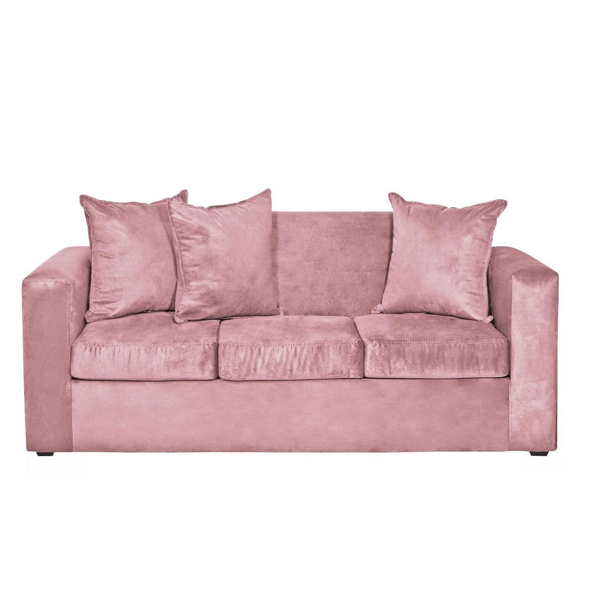 INTERMUEBLES - Sofá 3 cuerpos Marco 186x87x80 cm Rosa
