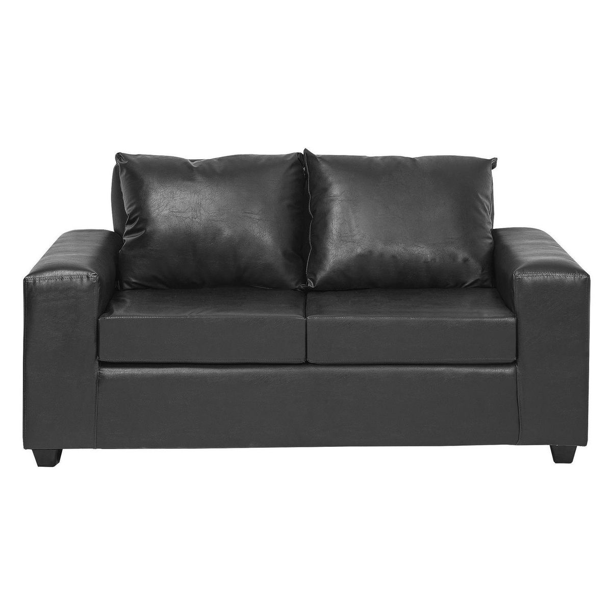 INTERMUEBLES - Sofá 2 cuerpos Kahlo 167x86x80 cm Negro