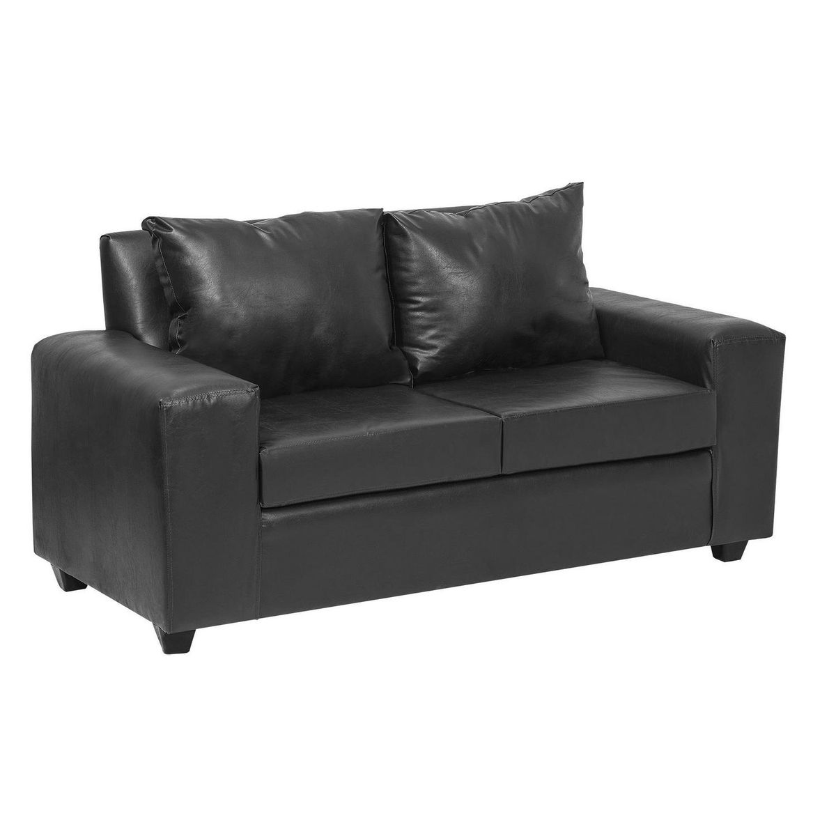 INTERMUEBLES - Sofá 2 cuerpos Kahlo 167x86x80 cm Negro