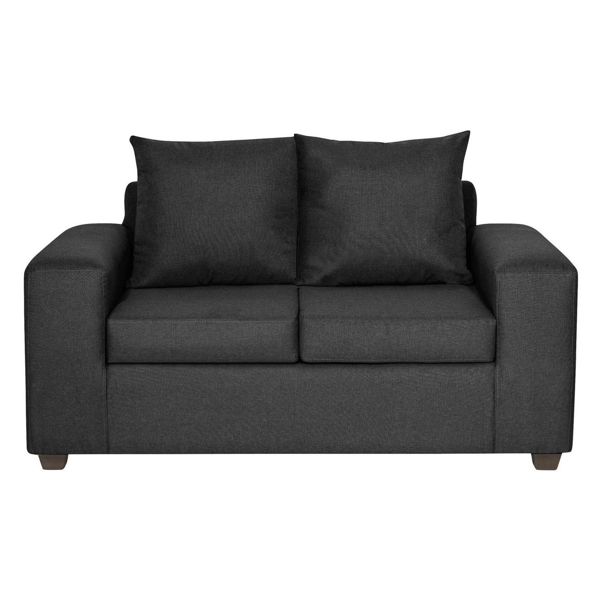 INTERMUEBLES - Sofá 2 cuerpos Kahlo 167x86x80 cm Negro