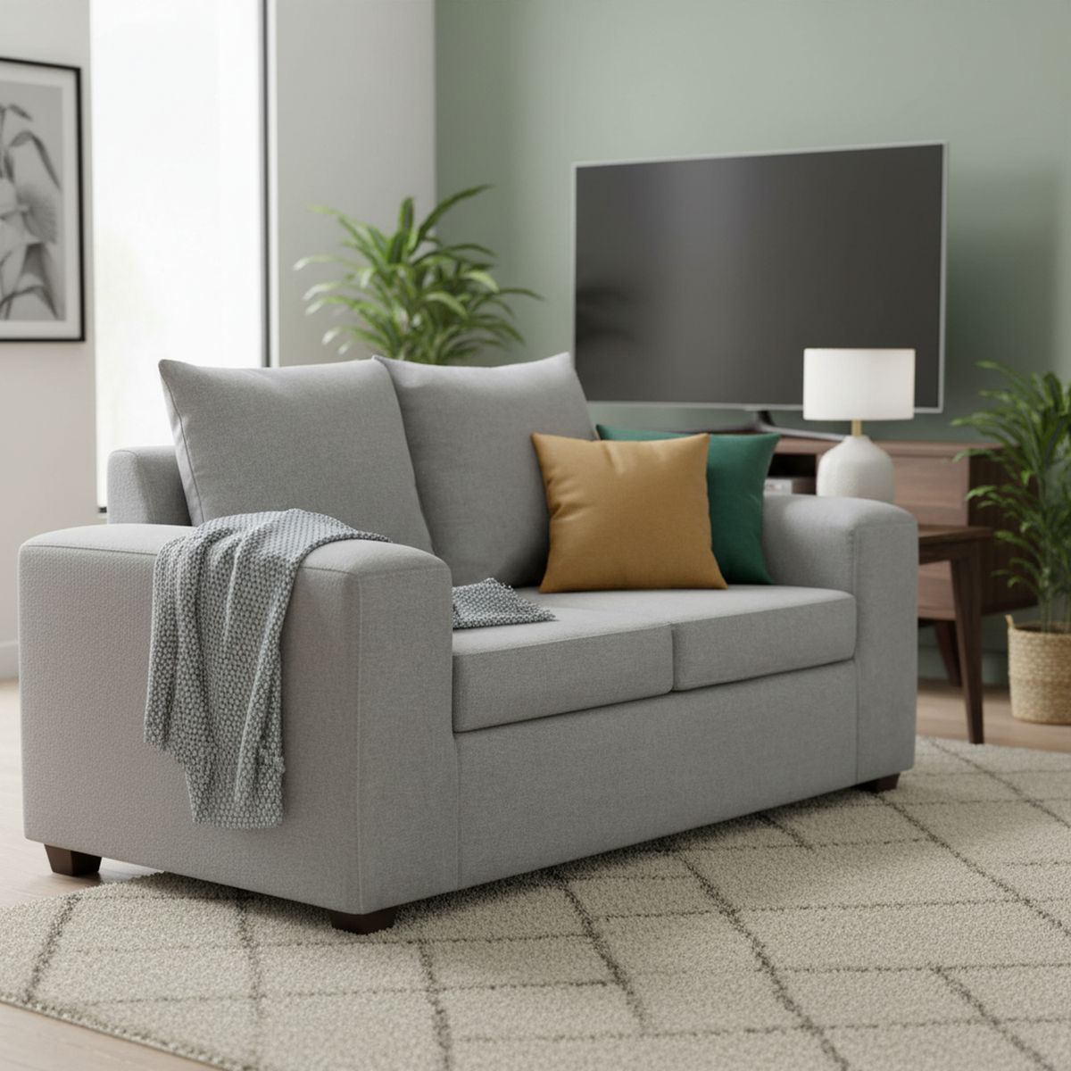 INNOVAMUEBLES - Sofá 2 cuerpos Kahlo 167x86x80 cm Gris Claro
