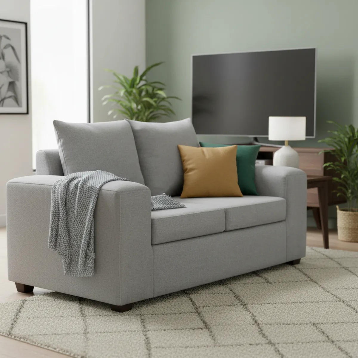 INNOVAMUEBLES - Sofá 2 cuerpos Kahlo 167x86x80 cm Gris Claro