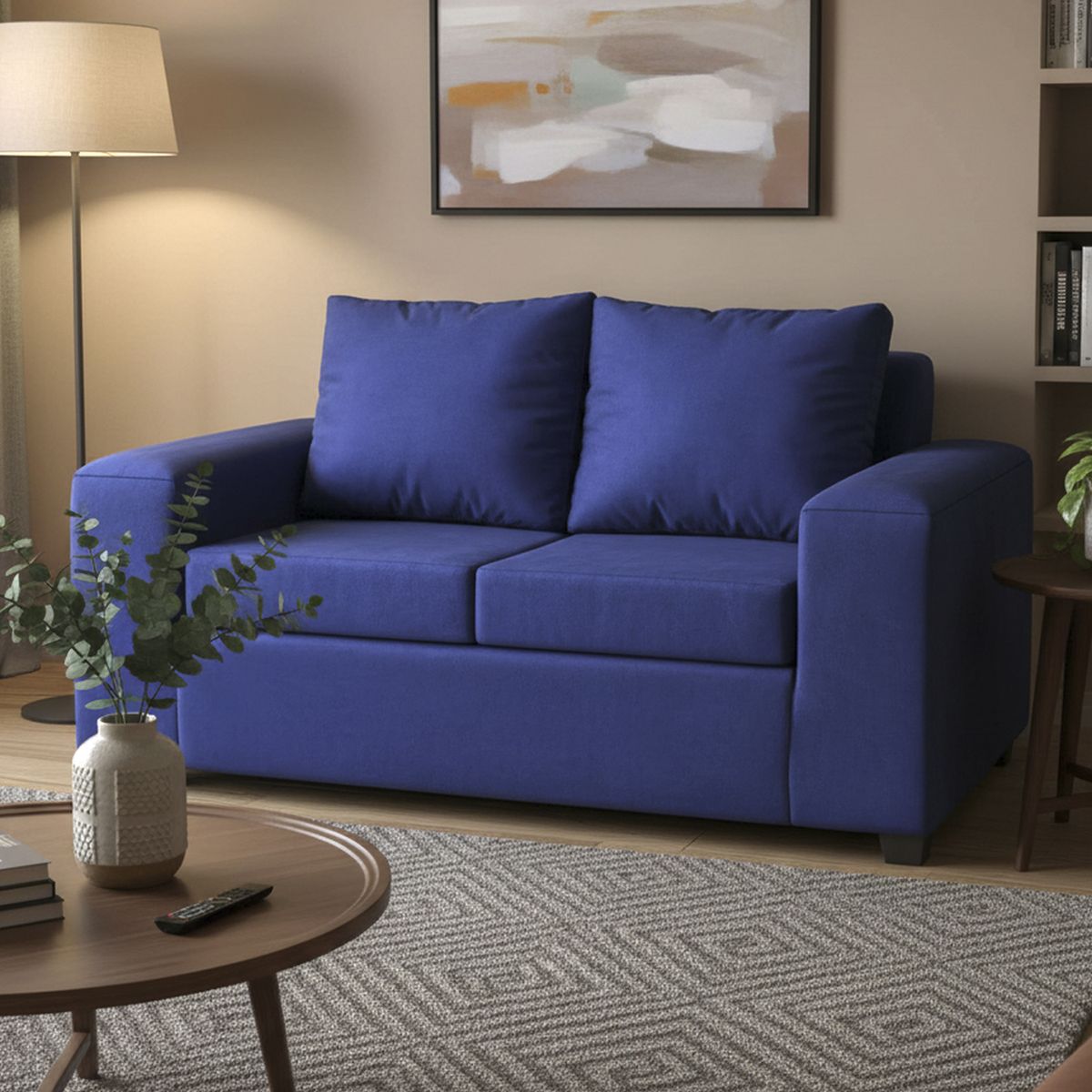 INTERMUEBLES - Sofá 2 cuerpos Kahlo 167x86x80 cm Azul