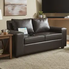 INTERMUEBLES - Sofá 2 cuerpos Kahlo 167x86x80 cm Café