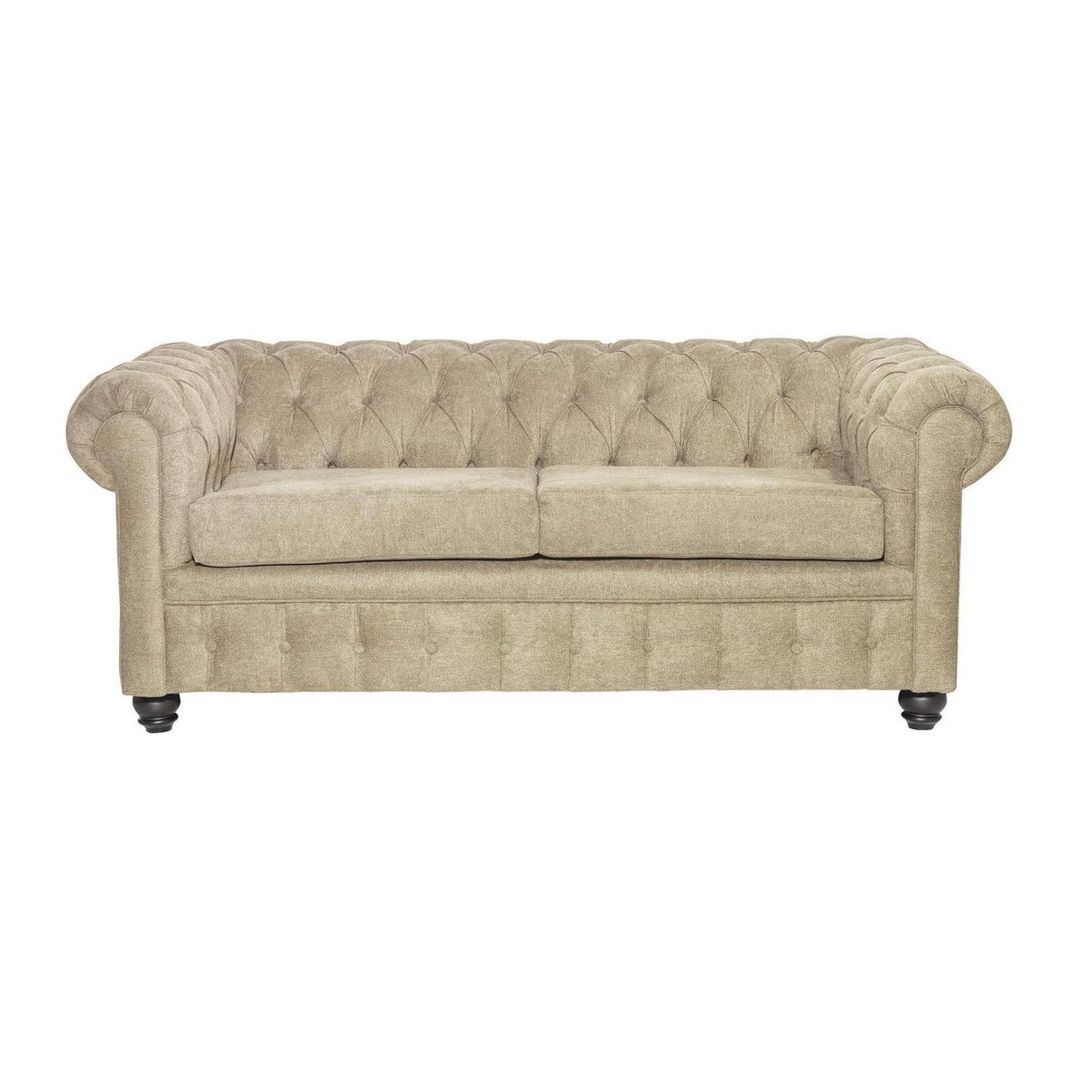 INTERMUEBLES - Sofá 3 cuerpos Manchester 200x80x95 cm Beige