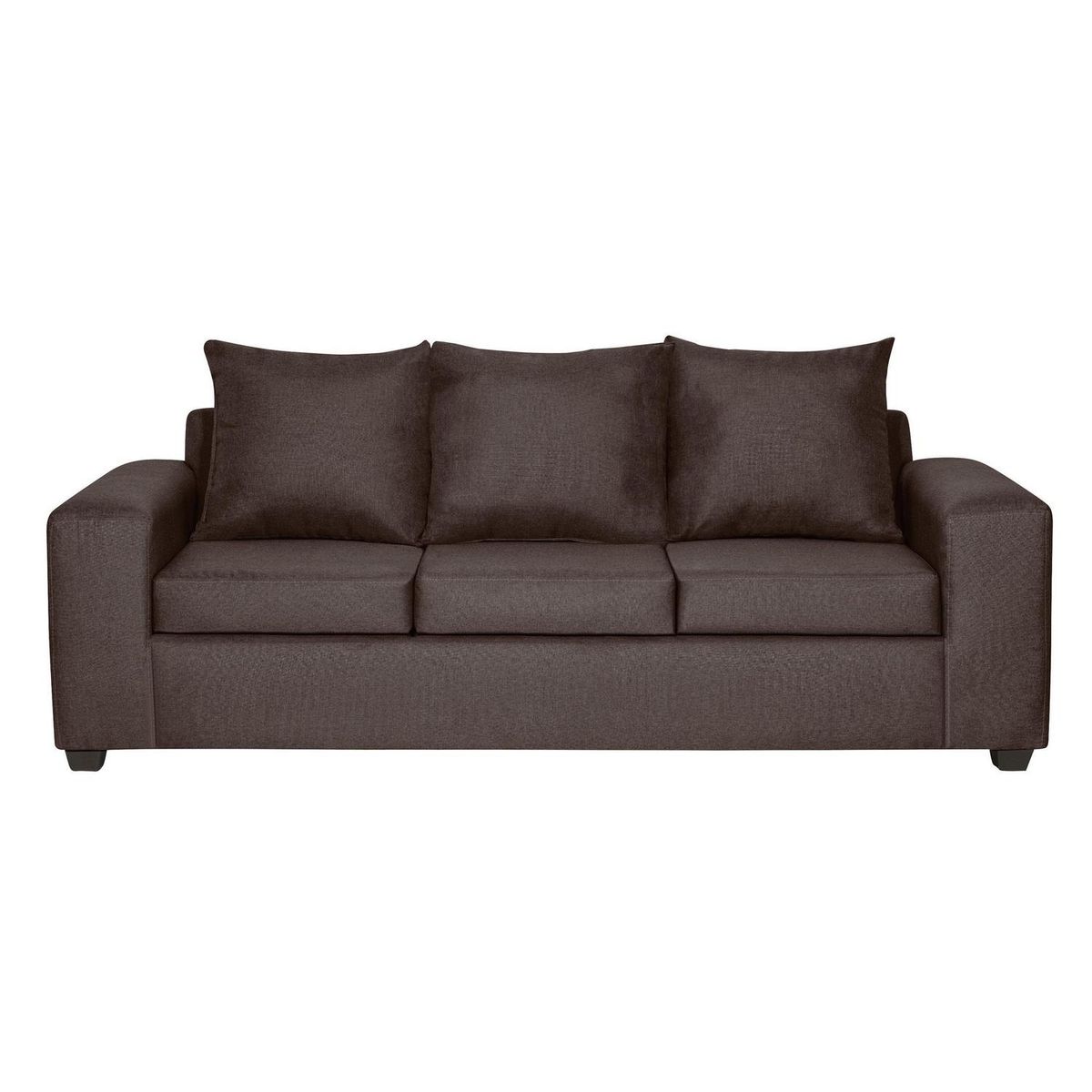 INTERMUEBLES - Sofá 3 cuerpos Kahlo 225x86x80 cm Chocolate