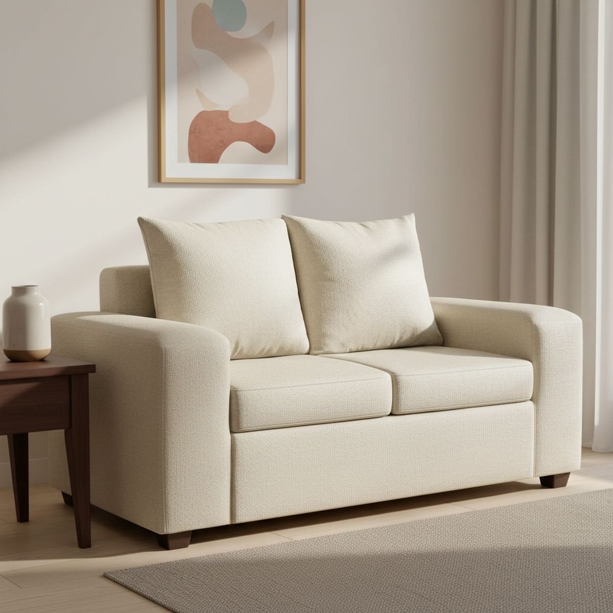 INTERMUEBLES - Sofá 2 cuerpos Kahlo 167x86x80 cm Beige