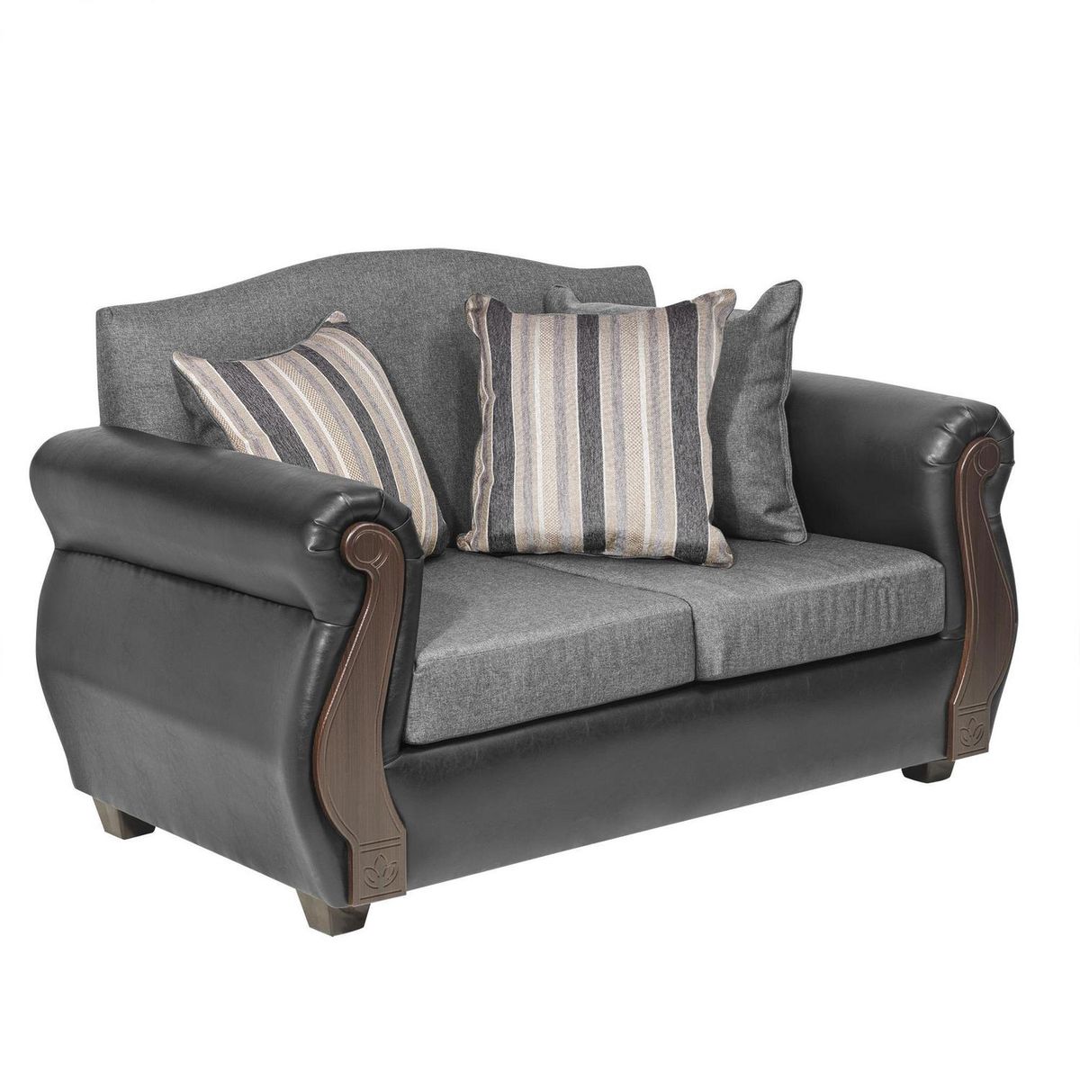 INTERMUEBLES - Sofá 2 cuerpos New Bugambilia 150x93x83 cm Gris Claro