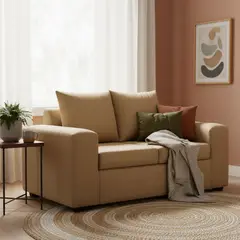 INTERMUEBLES - Sofá 2 cuerpos Kahlo 167x86x80 cm Café