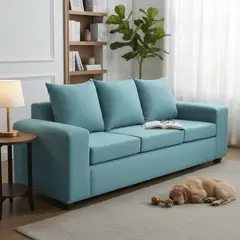 INTERMUEBLES - Sofá 3 cuerpos Kahlo 225x86x80 cm Azul