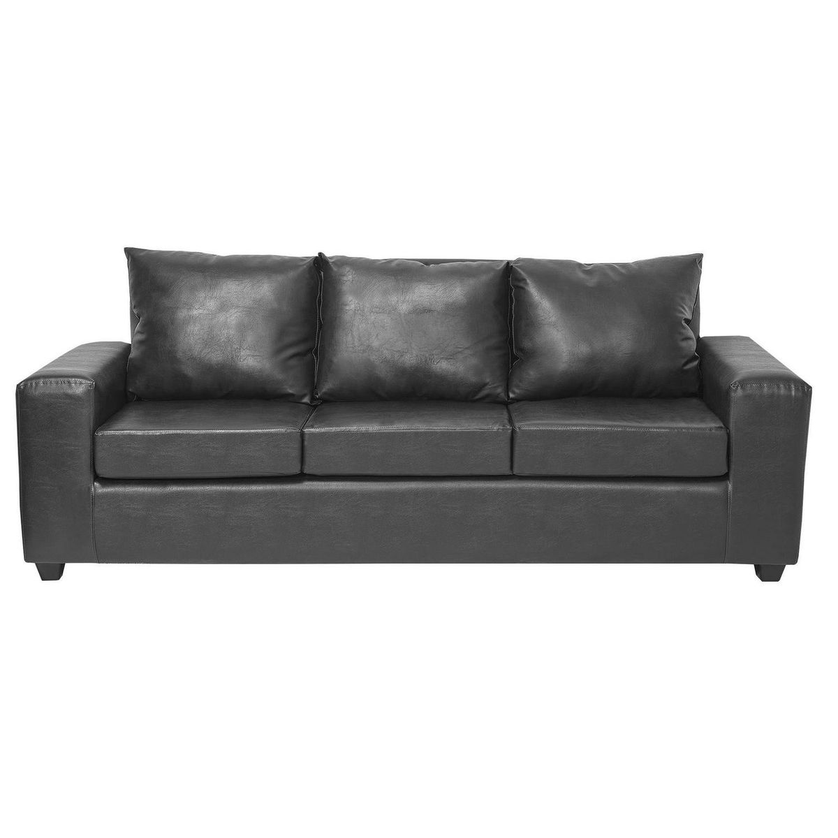 INTERMUEBLES - Sofá 3 cuerpos Kahlo 225x86x80 cm Negro