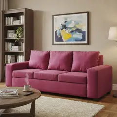 INTERMUEBLES - Sofá 3 cuerpos Kahlo 225x86x80 cm Rojo