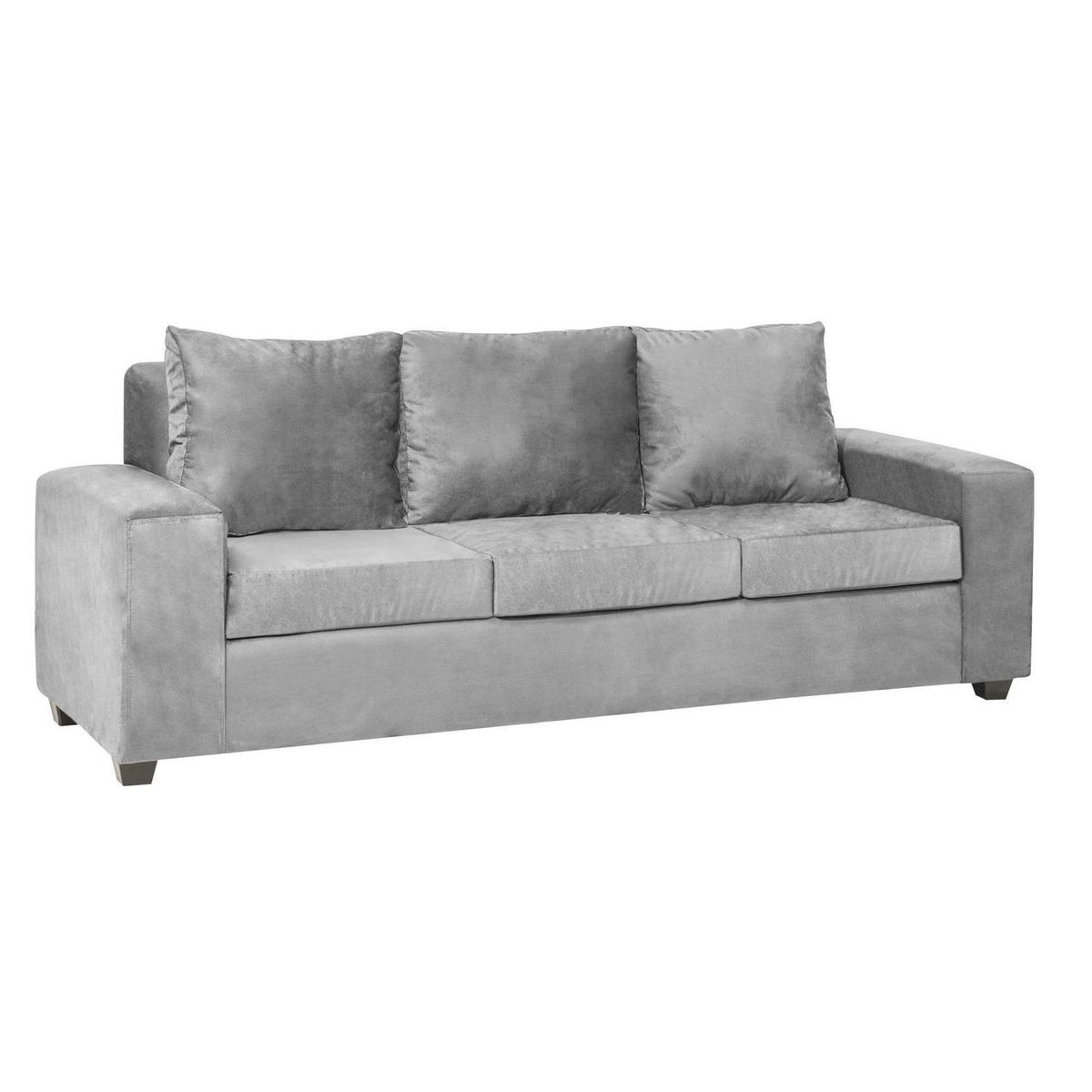 INTERMUEBLES - Sofá 3 cuerpos Kahlo 225x86x80 cm Gris