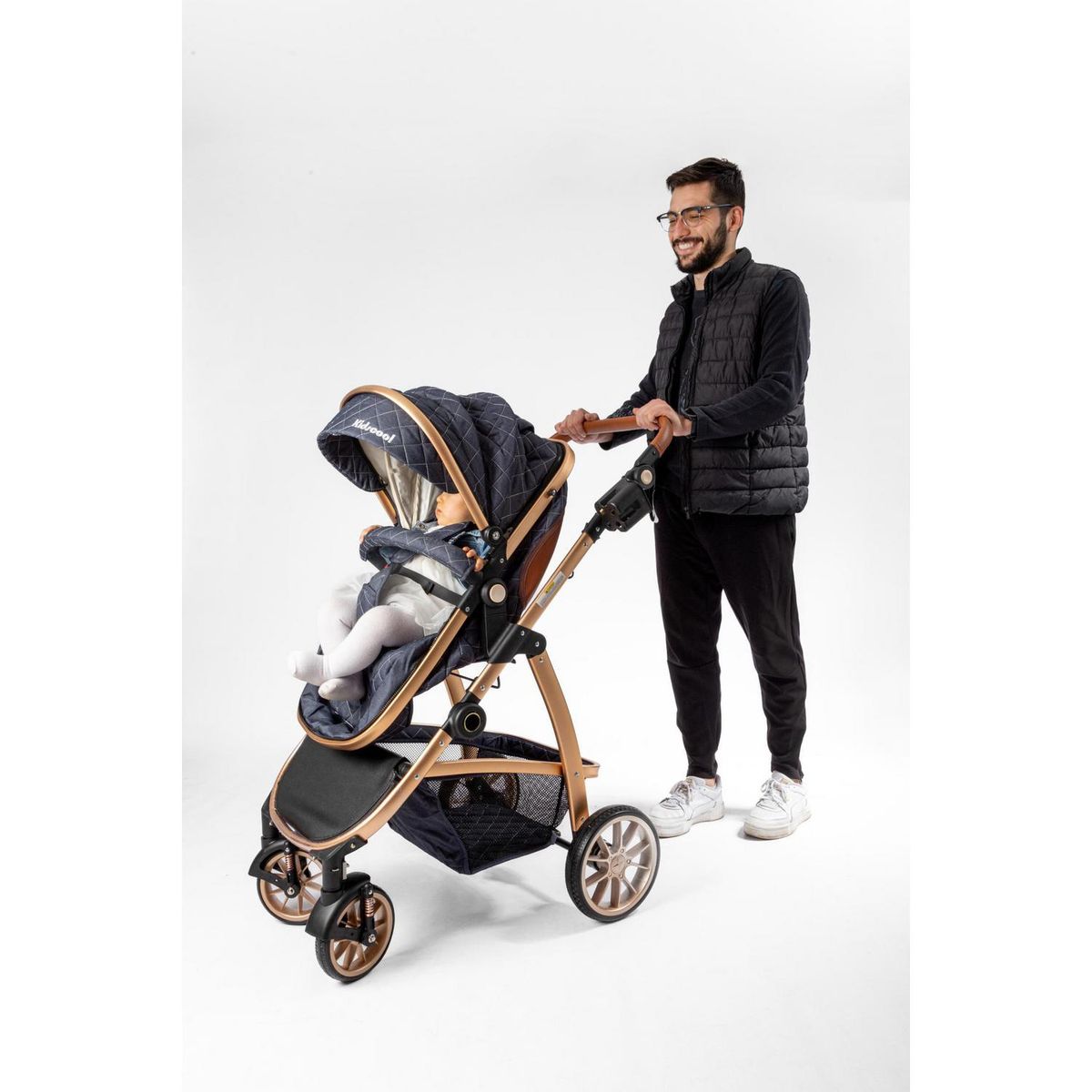 KIDSCOOL - Coche Travel Elegance 3 en 1 azul