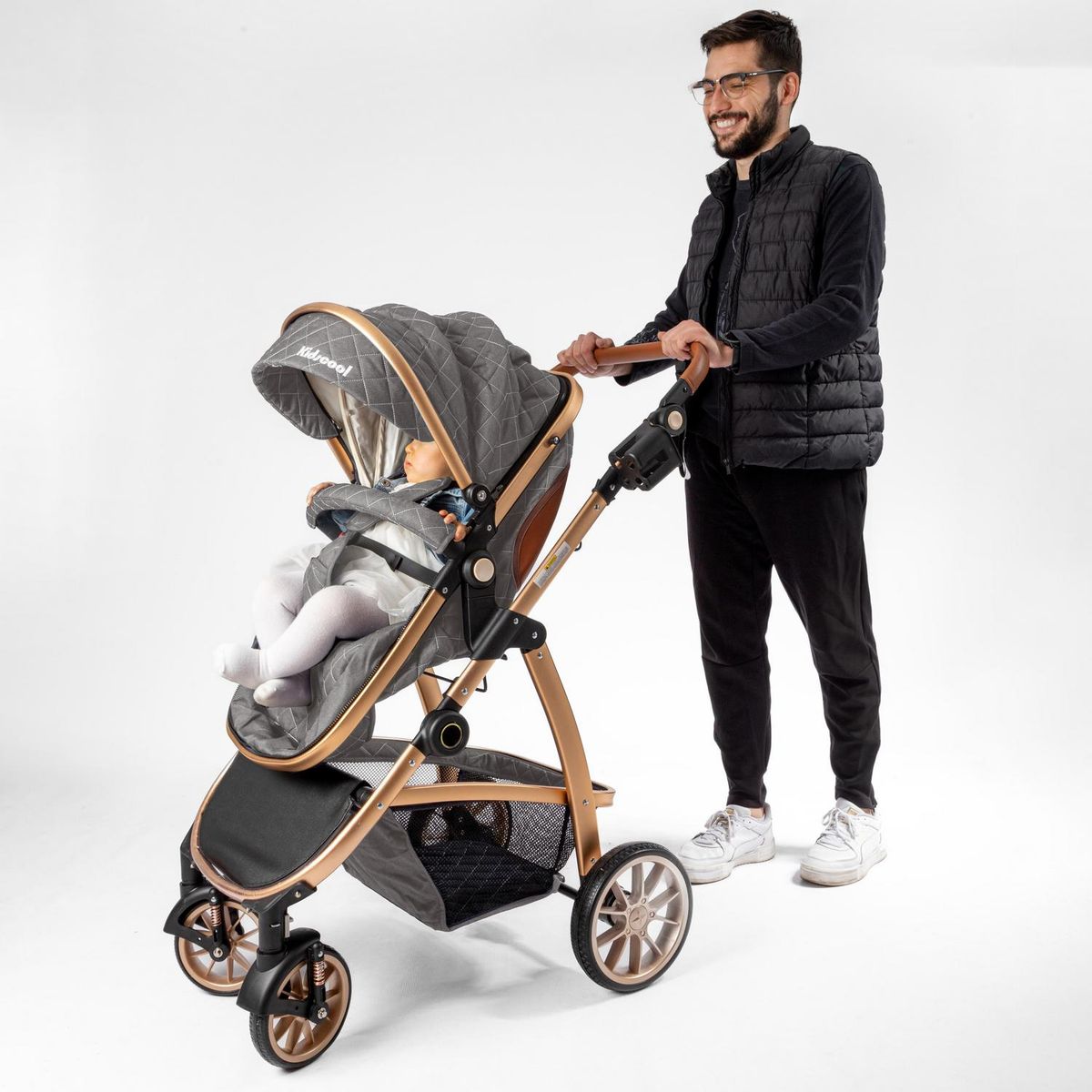 KIDSCOOL - Coche Travel Elegance 3 en 1 gris
