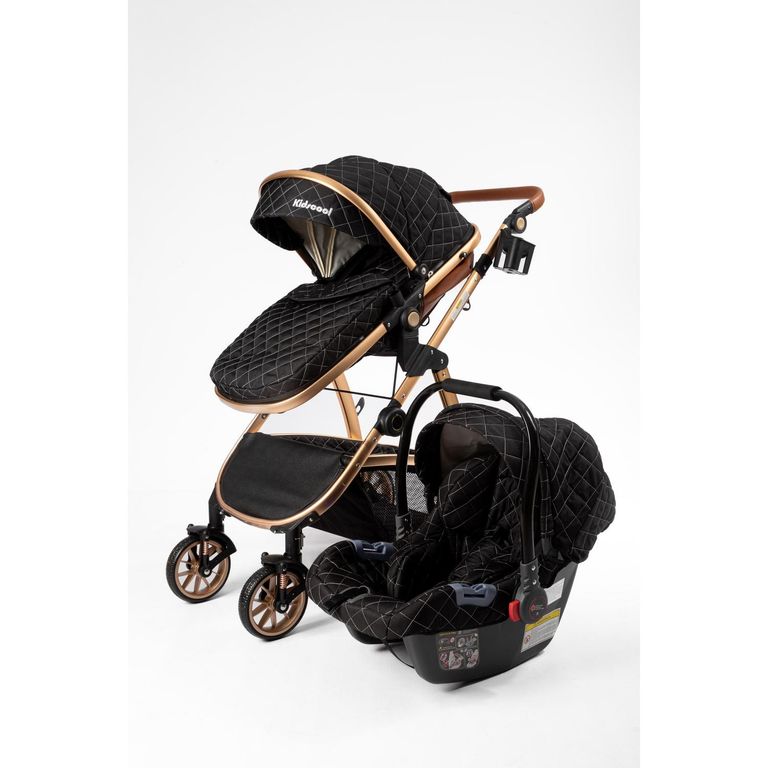 KIDSCOOL Coche Travel Elegance 3 en 1 negro