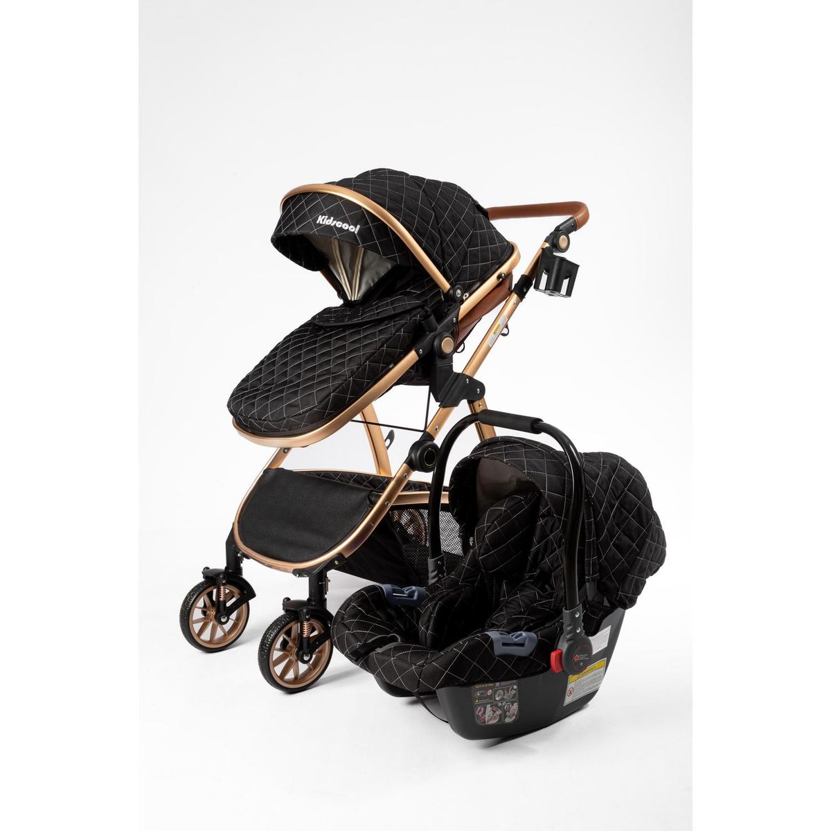 KIDSCOOL - Coche Travel Elegance 3 en 1 negro