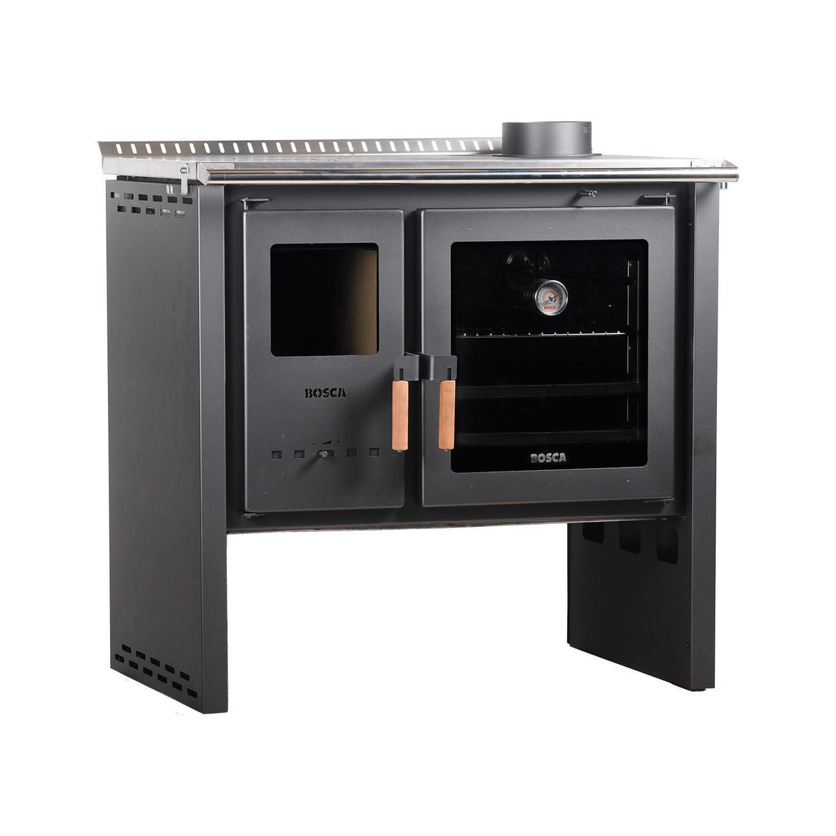 BOSCA - Cocina a Leña 2 Platos Charcoal Hestia 90